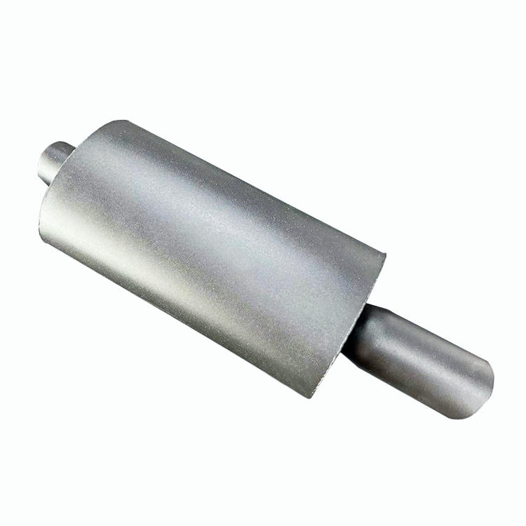 3" Slant Tip Black T-304 Racing Weld On Exhaust Muffler 2.5" Inlet Universal 1