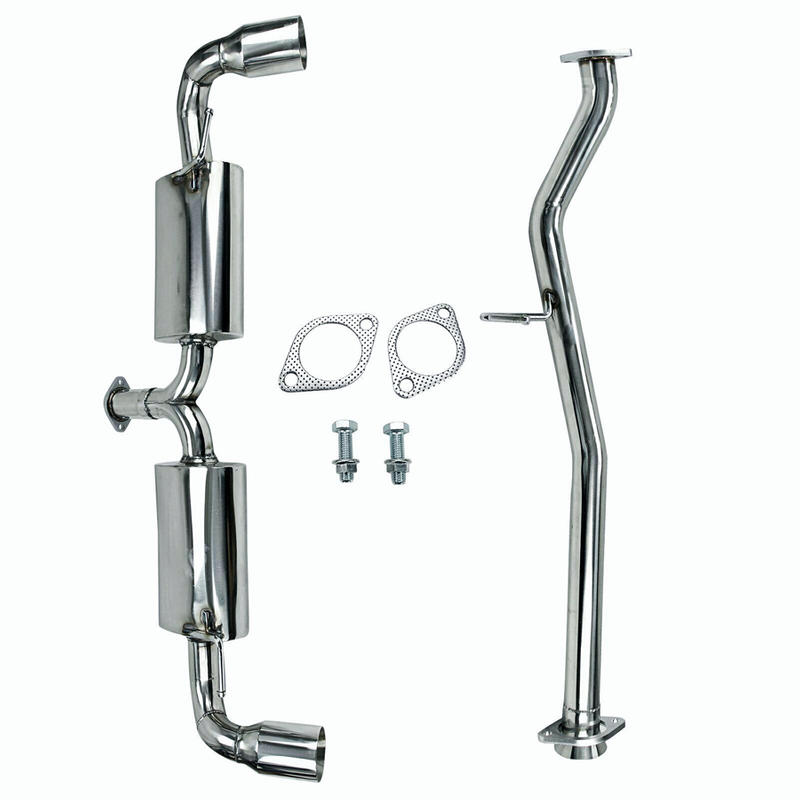 Catback Exhaust System For 04-11 Mazda RX-8 Dual Path Bolt-On Stainless 3.5" Tip