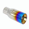 Stainless Exhaust Tip Slant Cut Duo Layer Blue Burnt Muffler Exhaust Tip 2.5 Inlet 3.5 Outley