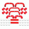 UNIVERSAL TYPE-2 12PC 2.5" ALUMINUM TURBO INTERCOOLER PIPING/PIPE+HOSE+CLAMP RED