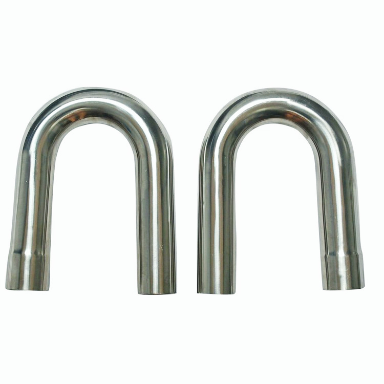 2pc 3" U 180 Degree SS Stainless Steel Exhaust Mandrel Bend Pipe Tube Tubing