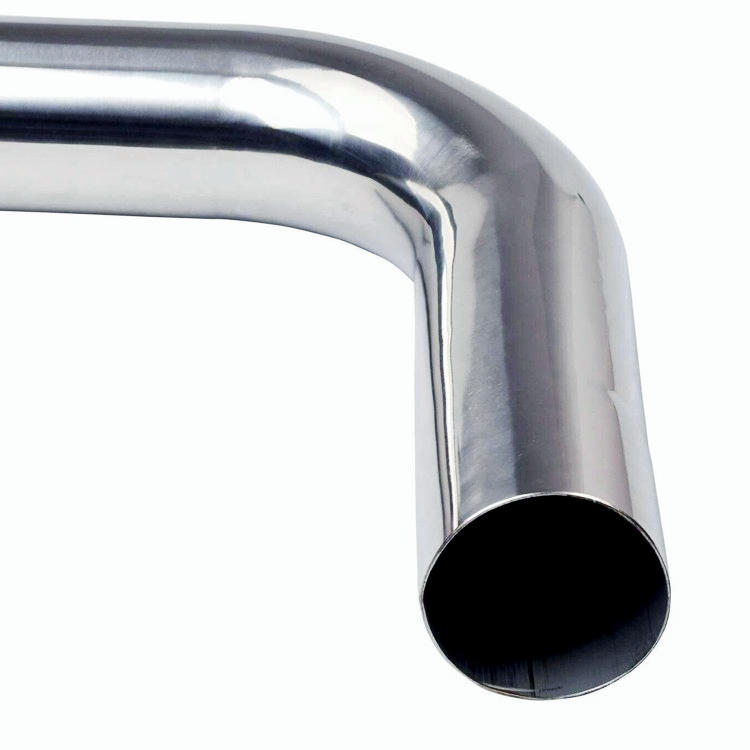 2.5''/63MM 2FT Long T-304 S/S Stainless Steel 90 Degree Exhaust Pipe Tubing