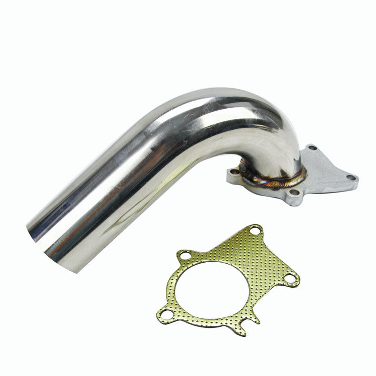 90 Degree Stainless Steel 2.5" T3/T4 + Gasket Universal