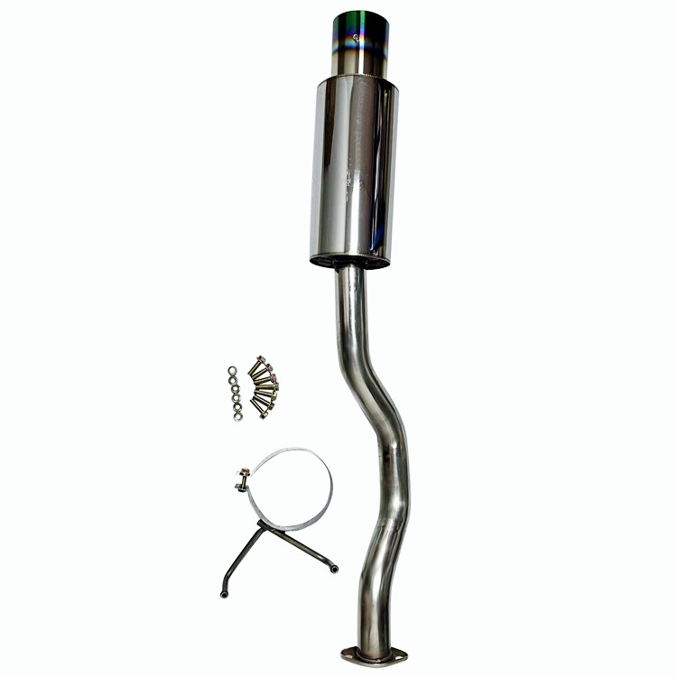 Axleback Exhaust Stainless Steel Burnt Tip Muffler fits 96-00 Honda Civic EX LX