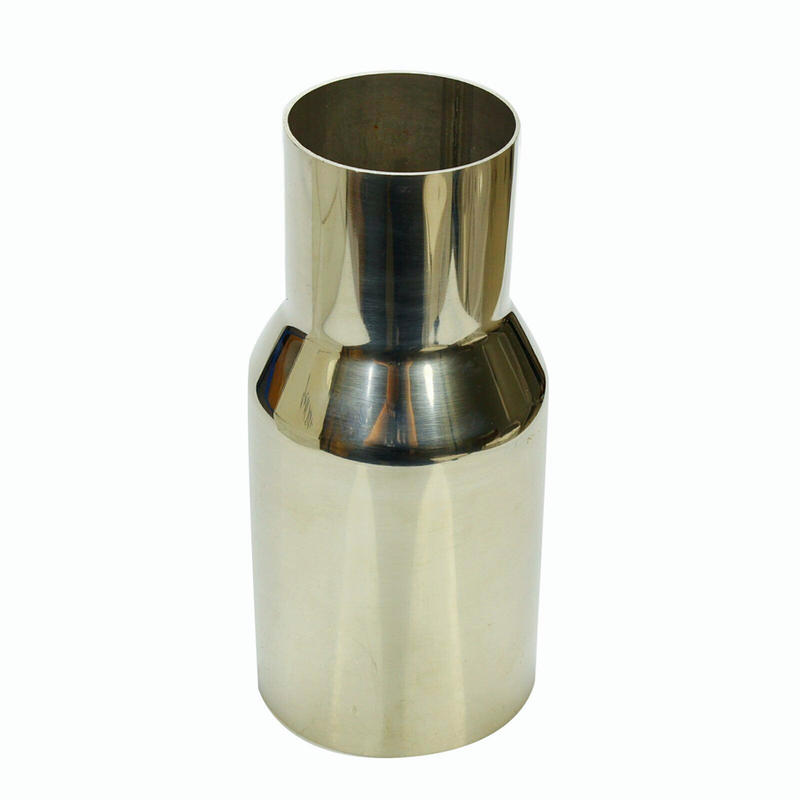 Polished Stainless Sliver Exhaust Single Layer Straight Tip 2X 2.5In 3.5 Out