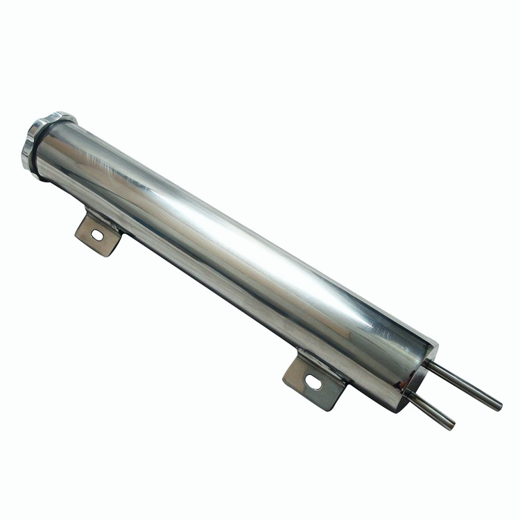 2" x 15" Polished Stainless Steel Radiator Overflow Tank Catch Can 24 OZ