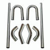 8PCS 3.0'' 304 Stainless Mandrel Bend Exhaust Straight & Bend Pipe DIY Kits