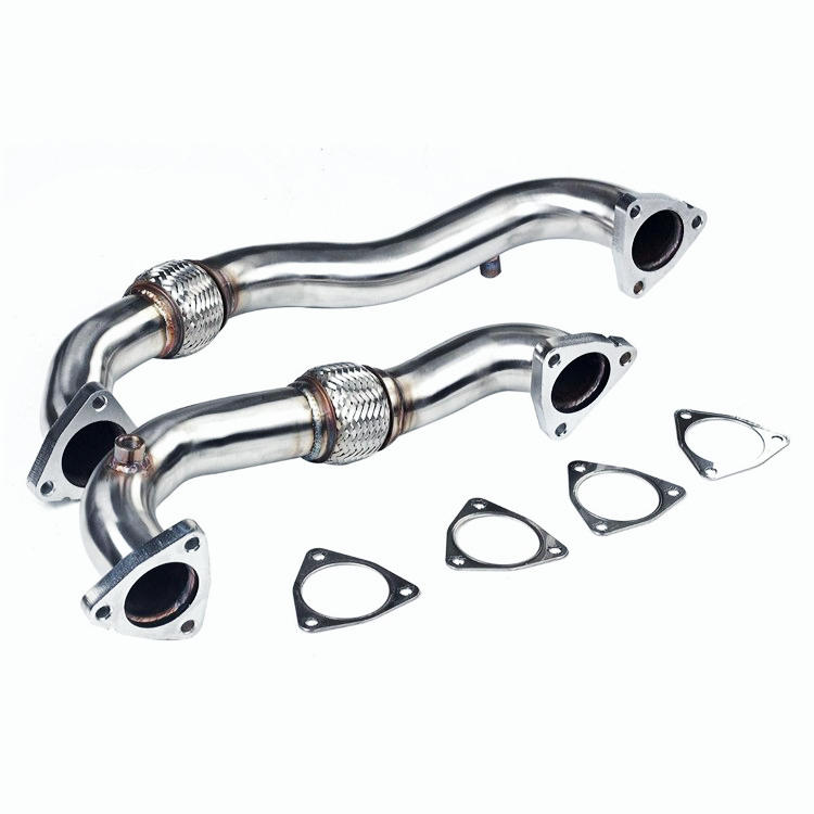 Heavy Duty Polished Up Pipes No EGR For 2008-2010 Ford 6.4L powerstroke Diesel