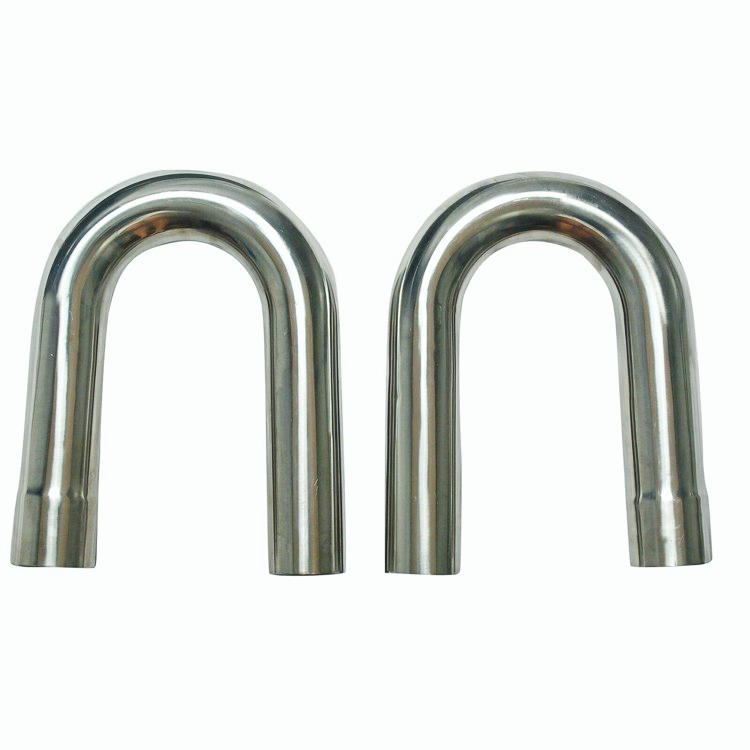 2pc 3" U 180 Degree SS Stainless Steel Exhaust Mandrel Bend Pipe Tube Tubing