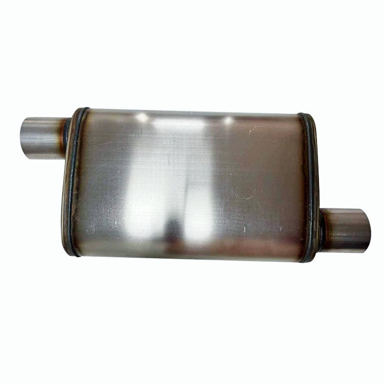 Universal Offset 2.5" Inlet-Outlet Race Muffler Exhaust/Resonator Silencer 409SS