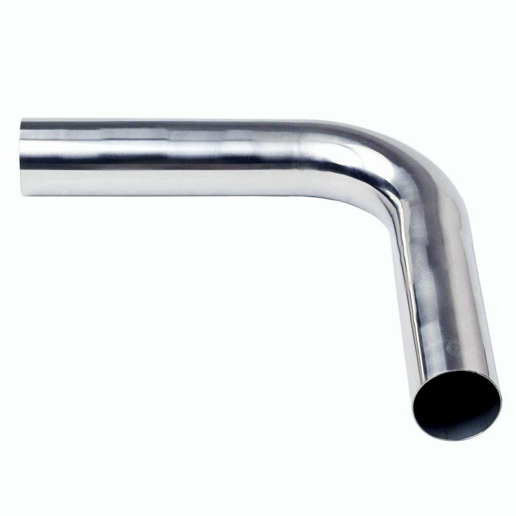 2.5''/63MM 2FT Long T-304 S/S Stainless Steel 90 Degree Exhaust Pipe Tubing