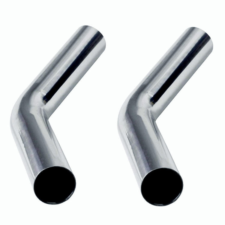 T-304 S/S 45 Degree Stainless Steel Exhaust Pipe Tubing OD:2.5''/63mm 2 Ft long