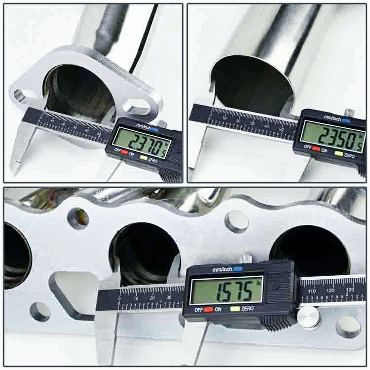 Metallic Stainless Steel Exhaust Header For 00-04 Ford Focus ZX3/ZX5 2.0L