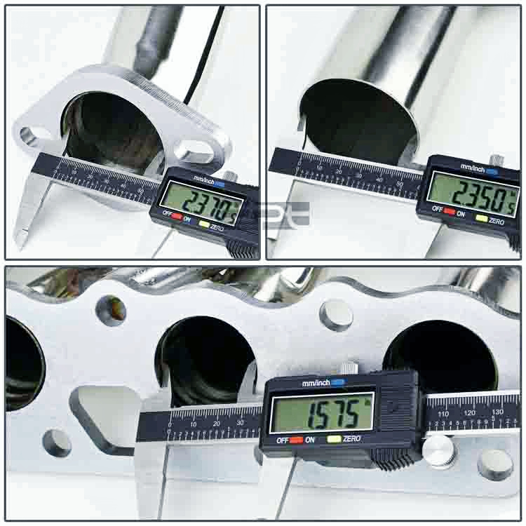 Metallic Stainless Steel Exhaust Header For 00-04 Ford Focus ZX3/ZX5 2.0L