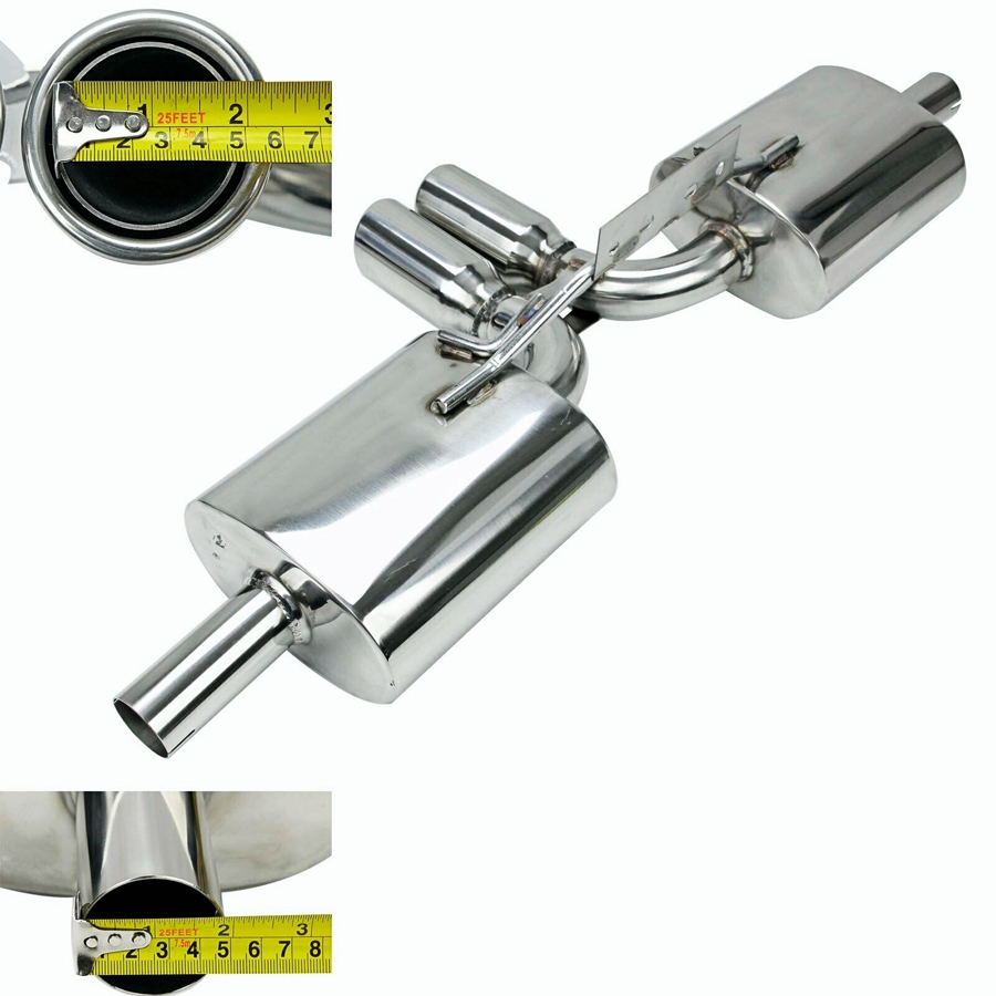 Stainless Steel Auto Exhaust Catback For Porsche 986 Boxster Base&S 2.5L 2.7L & 3.2L