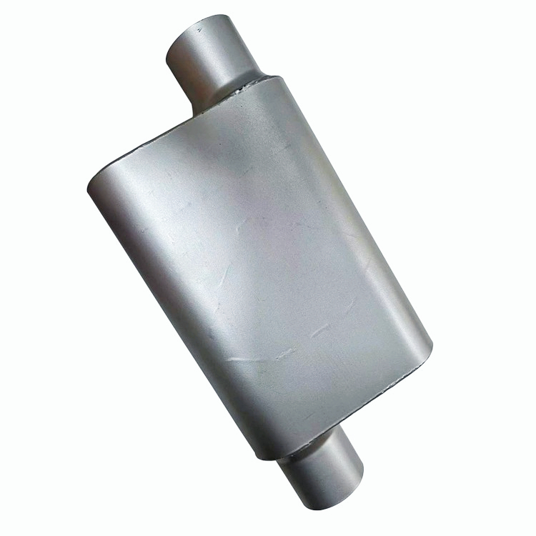 3" Inlet 3" inch Outlet Offset 2 Chamber Performance Racing Welded Muffler Oval