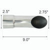 1 Piece Stainless 2.5" Turn Down Exhaust Tip 2 1/2" Inlet 2 3/4" Outlet 9" Long
